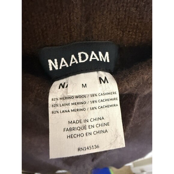 Naadam Luxe Merino Cashmere Wide Leg Pant Brown Size Medium - Picture 3 of 3